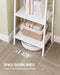 White Freestanding Industrial Ladder Shelf With Hooks