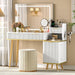 Vanity Desk With 5X MagnifyingMirror USBChargingPort