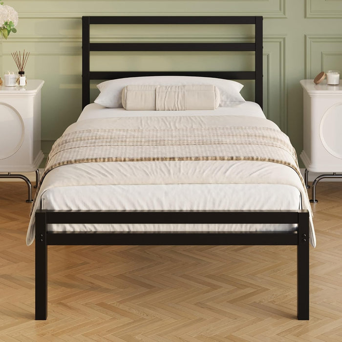 12 Inch Twin Bed Frame with Headboard and Footboard
