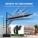 9' X 12'FT Cantilever Offset Outdoor Patio Umbrella with Base