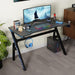 47 Inch Carbon Fiber Gaming Desk with Cup Holder - ShipItFurniture