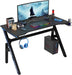 47 Inch Carbon Fiber Gaming Desk with Cup Holder - ShipItFurniture