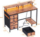 47 Inch Gaming Desk with LED Lights and Drawers - ShipItFurniture