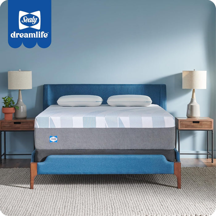 Dreamlife 14” Hybrid Mattress-In-A-Box, Queen, comfort Gel Memory Foam, responsive Encased Coils, Machine Washable Cover