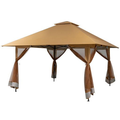 13 X 13 Feet Pop-Up Instant Gazebo Canopy Tent with Mesh Sidewall