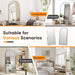 Full Length Mirror, 71"X32" Floor Standing Mirror Freestanding, Full Body Mirrors with Stand for Bedroom, Hanging Mounted for Living Room Cloakroom, Black, Arched Style