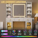 White Cosmetic Vanity Desk With Illuminated Mirror