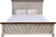 Bear Creek King Bed with Rustic Ivory and Honey Finish BC900-KBED