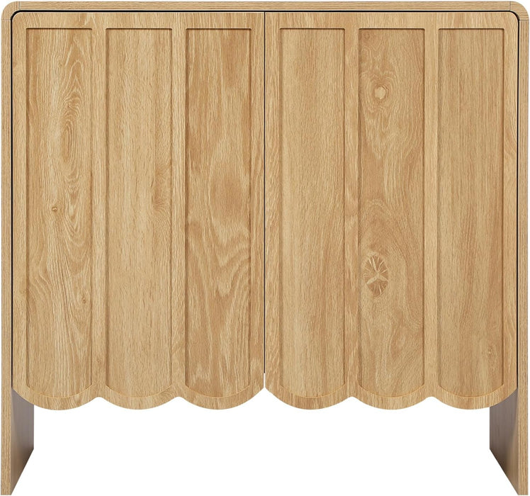 Natural Woodgrain Two Door Adjustable Sideboard Cabinet