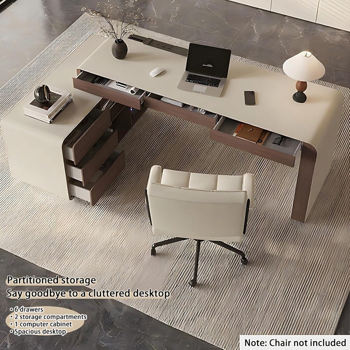 Premium L Shaped Executive Desk 72In Multifunctional