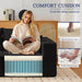 Luxurious Corduroy 108Inch L Shaped Sofa MemoryFoam