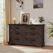 Dresser for Bedroom, Farmhouse 6 Drawers Dressers, Brown