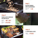 Wood Pellet Grill Smoker with PID Controller, 8-In-1 Master Sear BBQ Grill, Auto Temperature Control, Huge Storage Cabinet Side Shelf with Tool Hooks, 572 Sq in Cooking Area for Outdoor, 600D