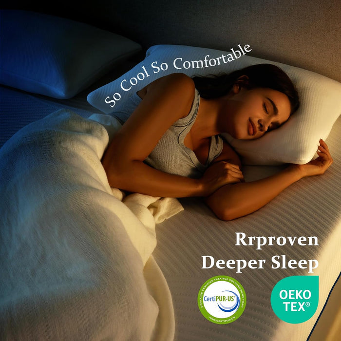 12 Inch Queen Foam Mattress Cooling Gel Memory for Pressure Relief & Deep Sleep, Medium Firm with Motion Isolation, Certipur-Us Certified, Fiberglass Free