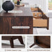 54" Wide Fluted 9 Drawer Dresser for Bedroom, Dark Walnut