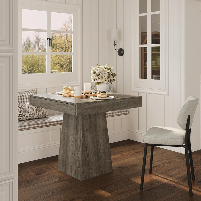 Small Dining Table with Drawers, 31.5 Inch Farmhouse Kitchen Table