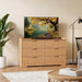 Fluted Modern 6 Drawer Dresser for Bedroom, 47"W X 26"H, Natural Oak