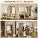 Full Length Mirror, 71"X32" Floor Mirror, Free Standing Wall Mounted or Leaning Full Body Mirror with Aluminum Alloy Frame, Diamond Irregular for Bedroom Entryway Cloakroom, Gold