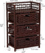 Woven 3 Drawer Chest with Cutout Handles