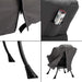 Dark Grey Foldable Ottoman Lounge Armchair Footrest