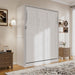 White Queen Murphy Bed With UltraIntegratedStorage