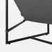 Aidan Sling Accent Chair, Metal Framed Armchair with Shredded Foam Cushioning, Dark Grey
