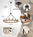 40 Inch Wagon Wheel Chandelier 16-Light Solid Wood Farmhouse Chandelier