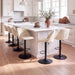 Adjustable Upholstered Bar Stools Set of 3,360° Swivel Counter Height Chairs with Soft Cushioned Seat & Stable Metal Base for Kitchen Island,250 LBS Capacity,Easy Assembly,Beige