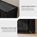 70" Modern Buffet Cabinet with 6 Doors Storage (Black)