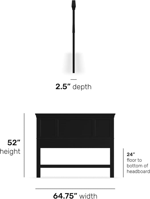 Bedford Headboard, Queen (U.S. Standard), Black