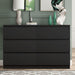 Black Six Drawer Dresser Featuring Generous Storage