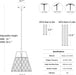 Brushed Gold Pendant Lights Kitchen Island, Drum Fabric Chandelier
