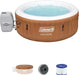 Saluspa Ponderosa Airjet 2 to 4 Person Inflatable Hot Tub round Portable Outdoor Spa with 120 Soothing Jets with Cover, Orange