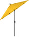 12-Year-Non-Fading, 9Ft Premium Sunbrella Patio Umbrella, Hand-Crank, Button-Tilt, Black Frame, Sunflower Yellow Fabric