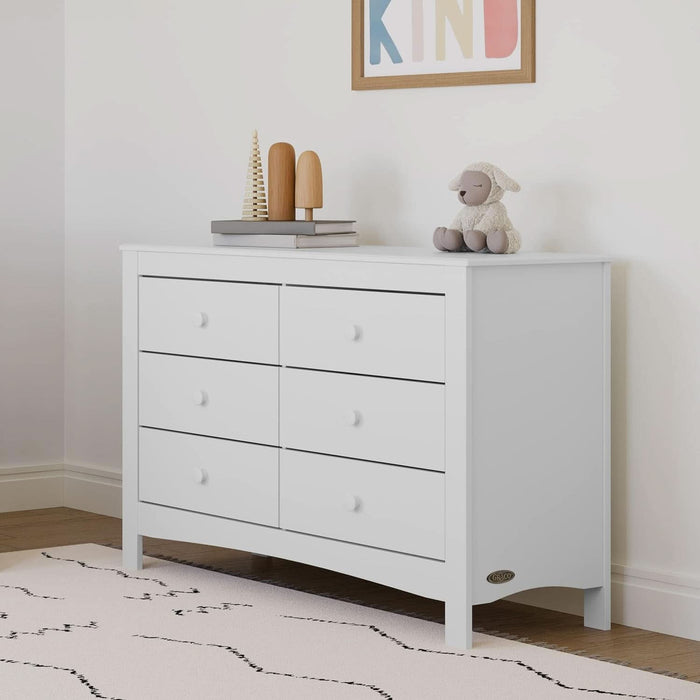 Noah White Six Drawer Dresser GREENGUARD Gold Certified ShipItFurniture Noah White Six Drawer Dresser GREENGUARD Gold Certified ShipItFurniture