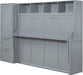 FullSize Murphy Wall Bed BuiltInCloset Drawers Gray