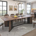 Brown 94 Inch SolidWood Dining Table StainResistant