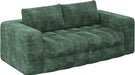 76 Inch Oversized DarkEmerald Velvet Chenille Couch