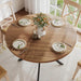 47.2 Inch round Dining Table for 4, Farmhouse Wood Kitchen Table, round Dinner Table for Kitchen & Dining Room, Walnut