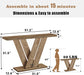 51 Inch Console Table, Modern V-Shaped Entryway Table, Wood Sofa Table behind the Couch for Living Room, Hallway, Entrance, Foyer, Easy Assembly, Brown