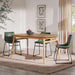 Mid-Century Modern Solid Wood Tapered-Leg Dining Table, 59 Inch, English Ash