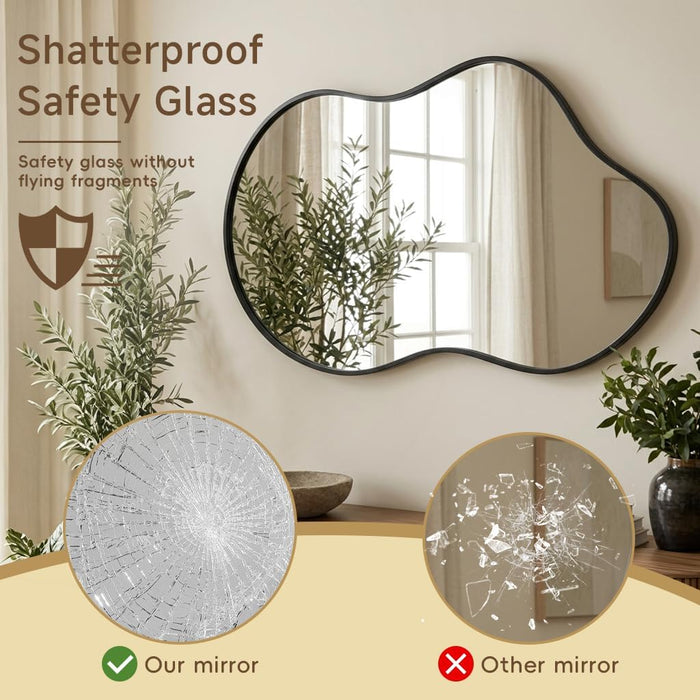 24"X40" Wall Mirror Irregular Mirror for Bathroom Bedroom & Entryway
