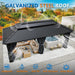 12x20 Hardtop Gazebo ReinforcedFrame PrivacyCurtains Black