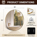 Gold round Mirror, 36’’ Brushed Gold Circle Bathroom Mirrors in Stainless Steel Metal Frame 1" Deep Set Design