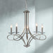 Nickel Chandelier Five Lights Seventeen Inch Height