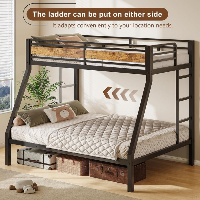 TwinOverFull Bunk Bed With Industrial Guardrail System
