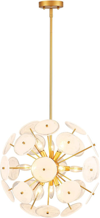 Luxurious Gold Finish 12 Light Sputnik PendantLight