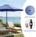 9FT Outdoor Patio Umbrella with Easy Crank - UV Resistant & Waterproof Market Umbrella with Ventilated Canopy, 8 Sturdy Ribs & Powder-Coated Frame for Garden, Deck, Backyard, Pool, Patio Table