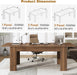 70.8"-110" Extendable Dining Table for 6-12 Person, Wooden Dining Room Table, Modern Extendable Table for Gatherings, Meeting for Small Kitchens, Dining Office Areas(Walnut)