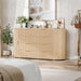 Fluted 8 Drawers Dresser for Bedroom, 55.12" Dressers & Chest of Drawers